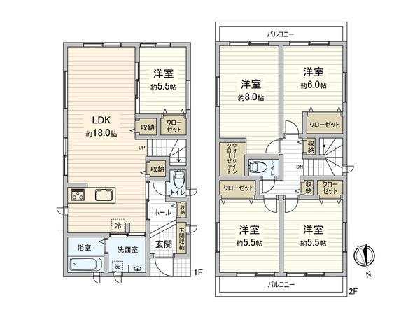 中川区富田町大字榎津字西新海 間取図(平面図)