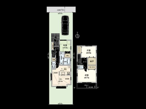 中村区烏森町5丁目 間取図(平面図) 間取図(平面図)