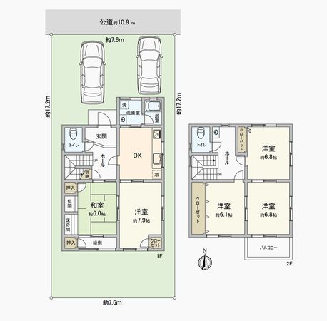 港区南十一番町3丁目 間取図(平面図)