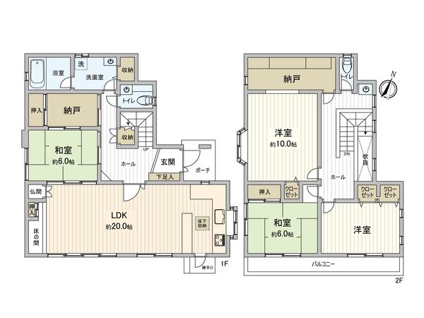 海部郡蟹江町学戸7丁目 間取図(平面図) 間取図(平面図)