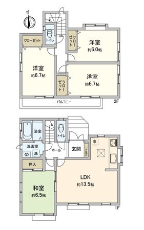 中川区戸田2丁目 間取図(平面図) 間取図(平面図)