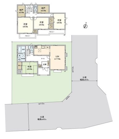 弥富市五之三川平2丁目 間取図(平面図)