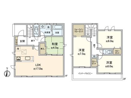 中川区下之一色町字松蔭5丁目 間取図(平面図)