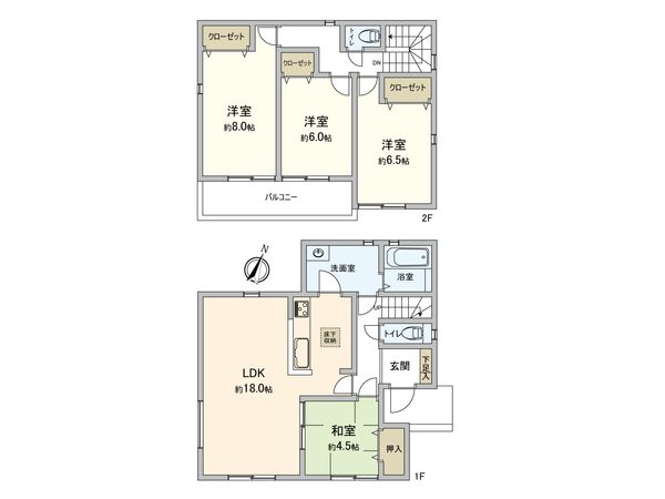 港区船頭場1丁目 新築戸建 3号棟 間取図(平面図)