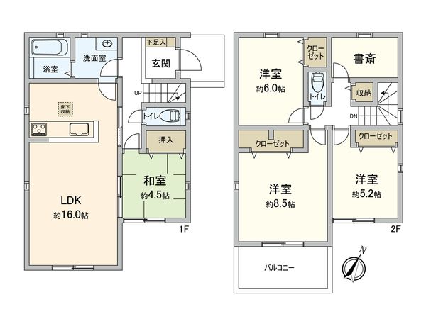 港区船頭場1丁目 新築戸建 5号棟 間取図(平面図)