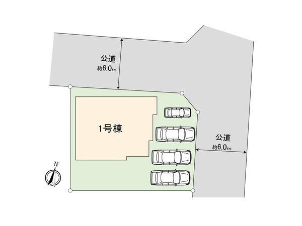 海部郡蟹江町緑2丁目 新築戸建 全体区画図