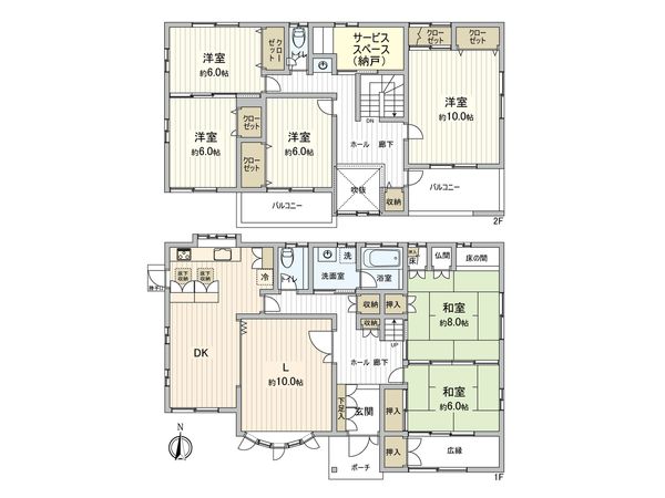 海部郡蟹江町桜3丁目 間取図(平面図)