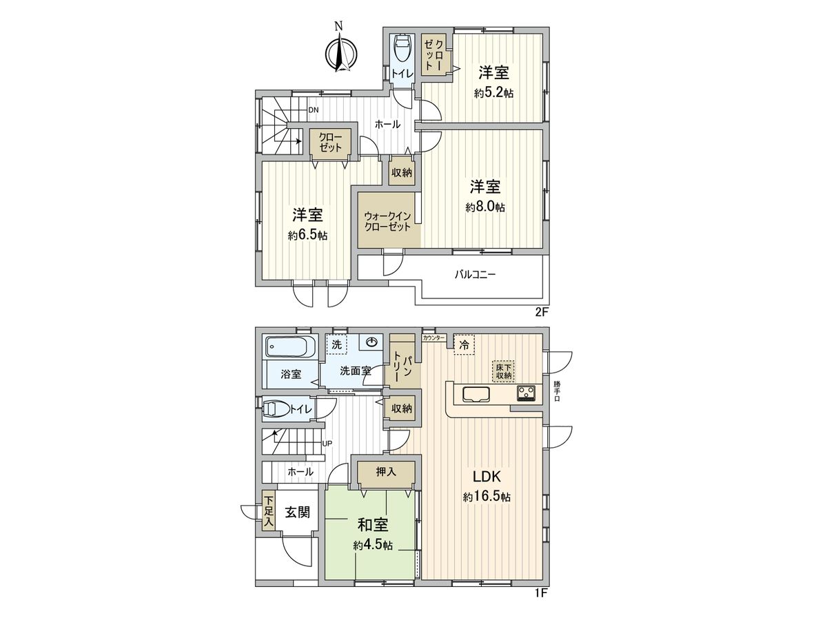 愛西市大野山町郷西 間取図(平面図) 間取図(平面図)