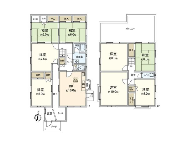 港区新茶屋4丁目 間取図(平面図)