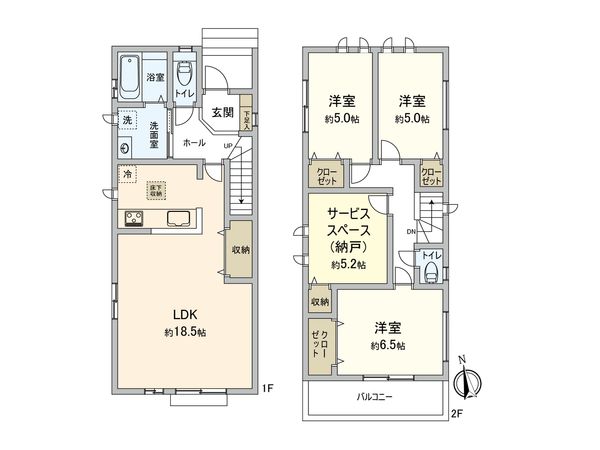 港区茶屋新田土地区画整理5街区7番 B号棟 間取図(平面図)