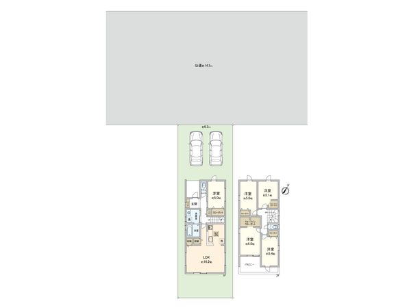 港区錦町 間取図(平面図) 間取図(平面図)