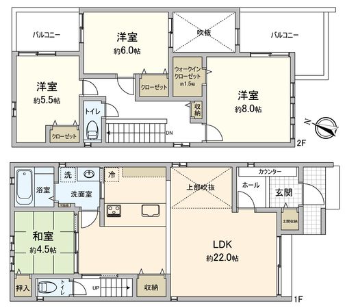 中川区横井2丁目 間取図(平面図) 中川区横井2丁目 間取図(平面図)