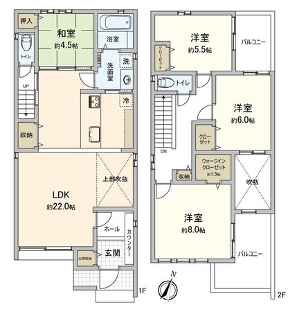 中川区横井2丁目 間取図(平面図) 中川区横井2丁目 間取図(平面図)
