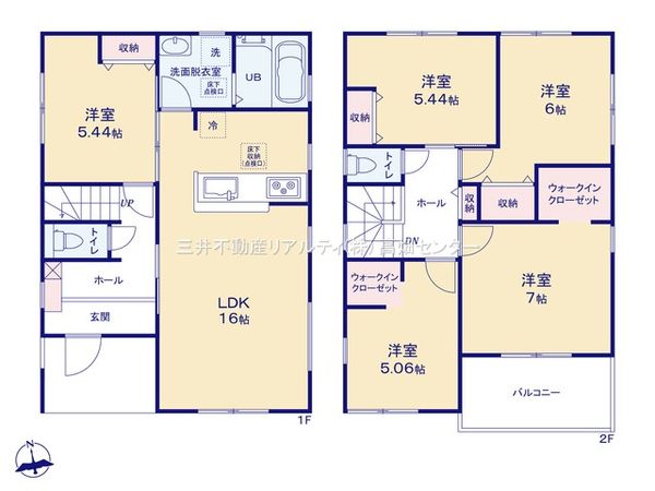 弥富市平島町東勘助【5号棟】 間取図(平面図) 弥富市平島町東勘助【5号棟】 間取図(平面図)