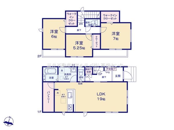中川区助光1丁目【3号棟】 間取図(平面図) 中川区助光1丁目【3号棟】 間取図(平面図)