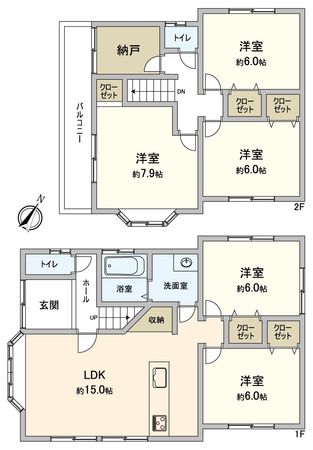 中川区吉津2丁目 間取図(平面図) 中川区吉津2丁目 間取図(平面図)