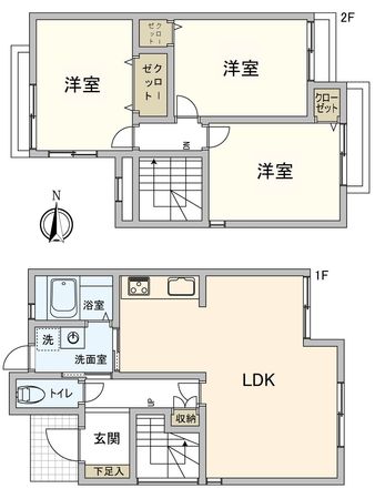 中川区助光2丁目 間取図(平面図) 中川区助光2丁目 間取図(平面図)