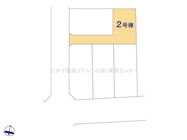 港区小碓1丁目【2号棟】 全体区画図 港区小碓1丁目【2号棟】 全体区画図
