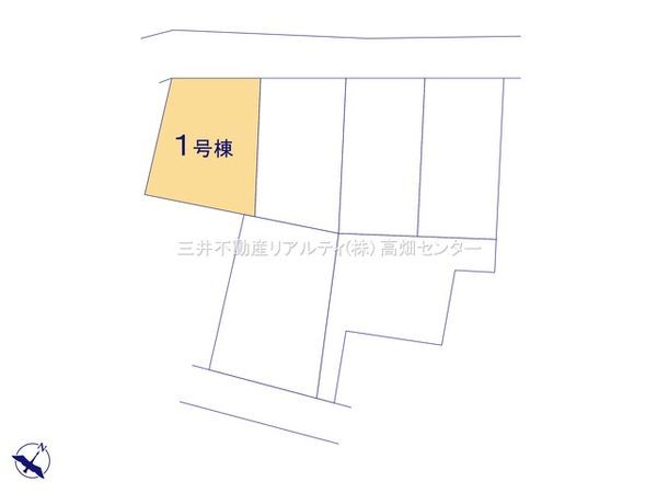 港区船頭場2丁目【1号棟】 全体区画図 港区船頭場2丁目【1号棟】 全体区画図
