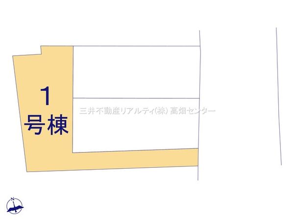 港区茶屋新田土地区画整理事業35街区【1号棟】 全体区画図