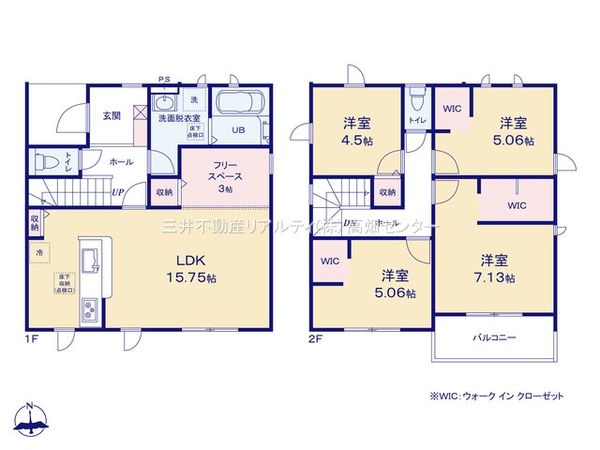 中川区かの里1丁目【1号棟】 間取図(平面図) 中川区かの里1丁目【1号棟】 間取図(平面図)