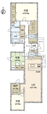 海部郡大治町大字砂子字馬捨場 間取図(平面図)