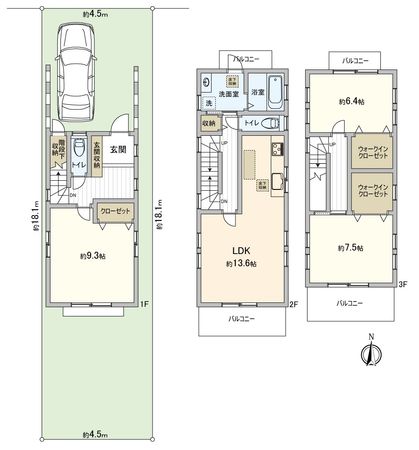 中川区大塩町1丁目 間取図(平面図) 中川区大塩町1丁目 間取図(平面図)