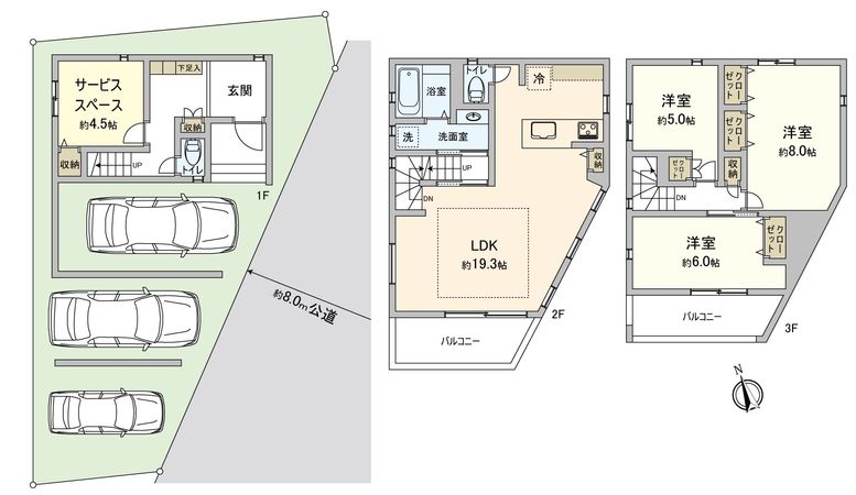 中川区荒子町字六田池 間取図(平面図)