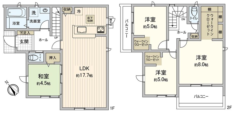 津島市宮川町2丁目新築戸建 間取図(平面図)