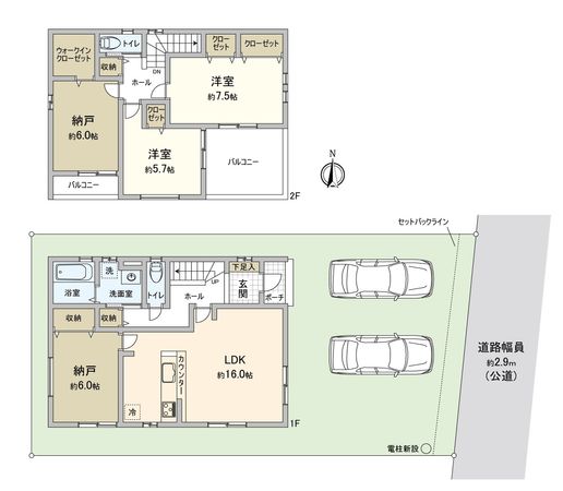 海部郡蟹江町本町11丁目 間取図(平面図) 間取図(平面図)