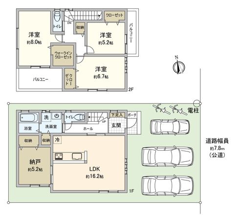 中村区横井2丁目 間取図(平面図) 中村区横井2丁目 間取図(平面図)