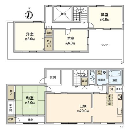 津島市神守町字東高島 間取図(平面図)