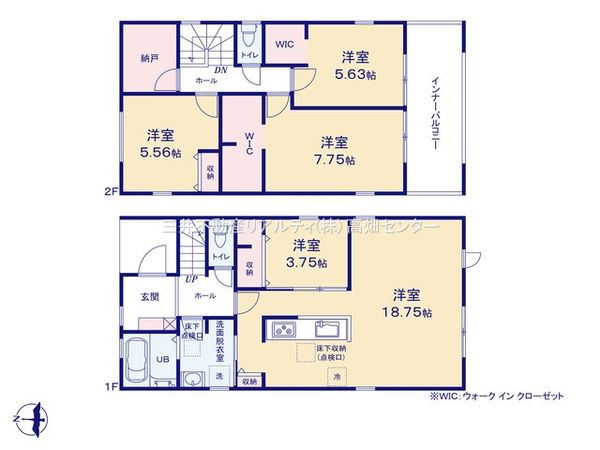港区小賀須3丁目【4号棟】 間取図(平面図) 港区小賀須3丁目【4号棟】 間取図(平面図)