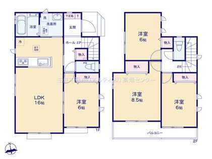 弥富市平島東3丁目【C号棟】 間取図(平面図)