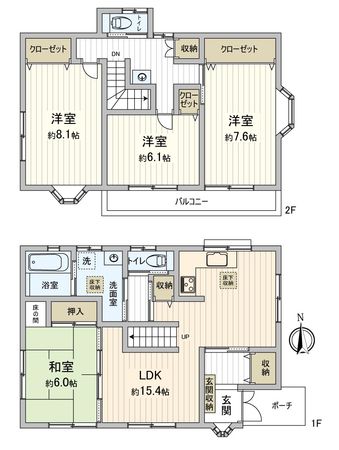 津島市百島町字観音坊 間取図(平面図)