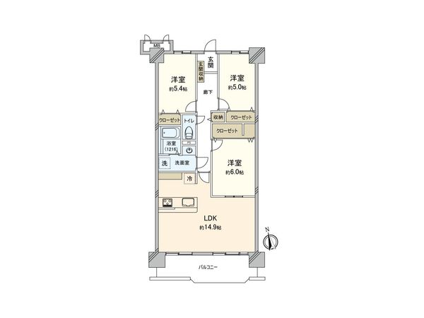 スペリアシティ名南アネックス 間取図(平面図)