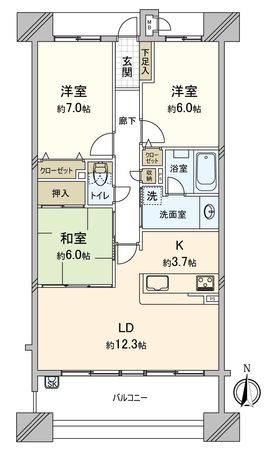 ロフティ宝神ファインステージ 間取図(平面図) ロフティ宝神ファインステージ 間取図(平面図)