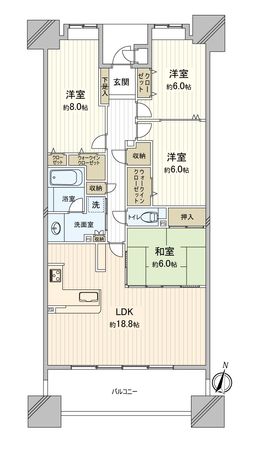 ラドーニタワー蟹江 間取図(平面図) 間取図(平面図)
