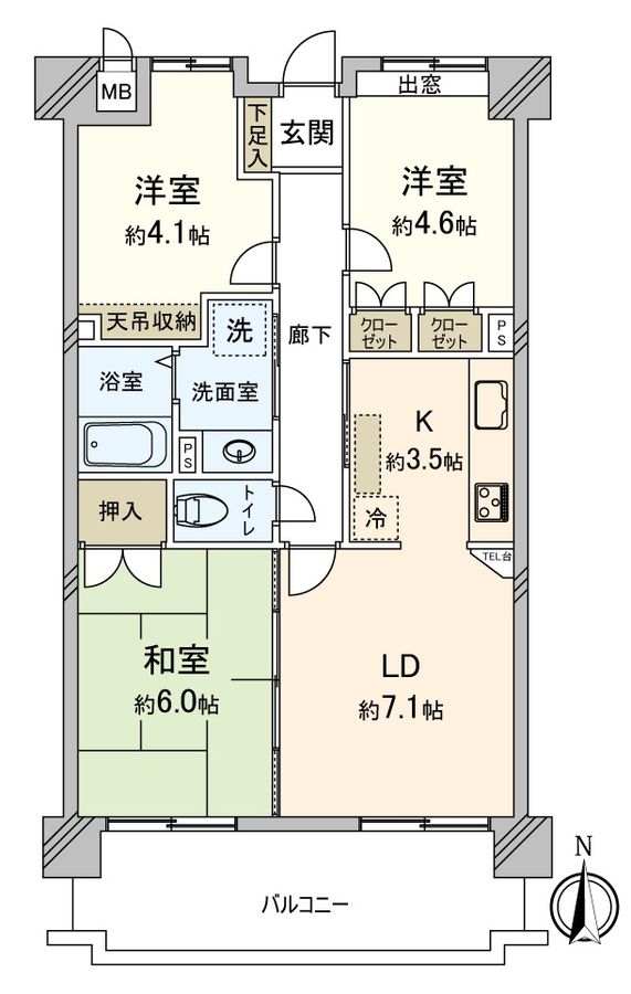 ナビシテイ津島 間取図(平面図) 間取図(平面図)