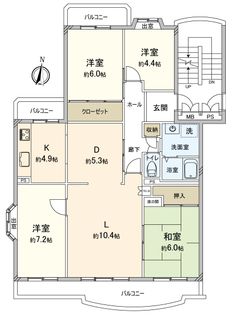 パストラルハイム明徳 間取図(平面図)