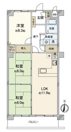 ニューコーポ松陰 間取図(平面図) 間取図(平面図)