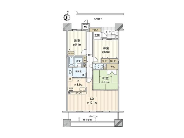 クレステージ築地口 間取図(平面図) クレステージ築地口 間取図(平面図)