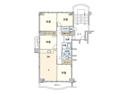 山王住宅 S棟 間取図(平面図)