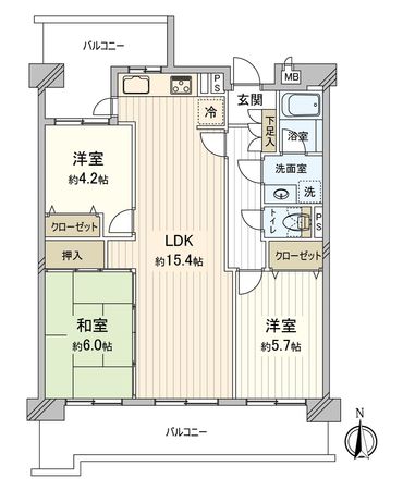 ライオンズマンション南陽町 間取図(平面図)