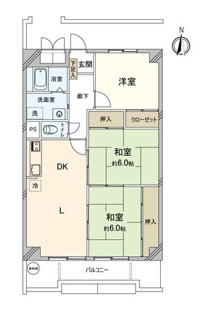 三旺マンション上脇A棟 間取図(平面図) 間取図(平面図)