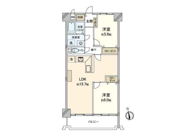 シャルマンコーポ木場町 2号棟 間取図(平面図) シャルマンコーポ木場町 2号棟 間取図(平面図)