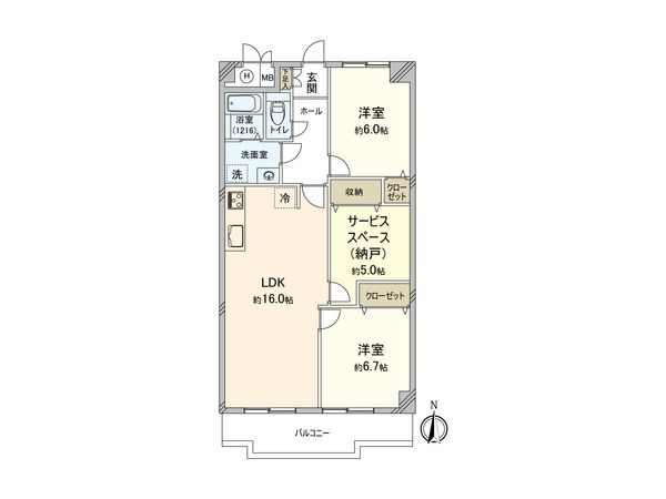 ニューコーポ当知 間取図(平面図) ニューコーポ当知 間取図(平面図)