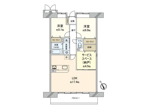 バンベール木場 間取図(平面図) バンベール木場 間取図(平面図)