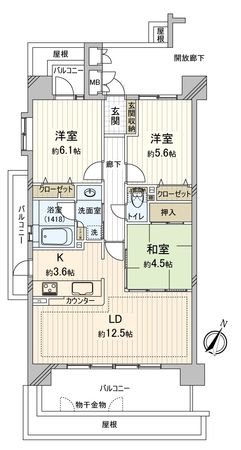 グラン・コート荒子川公園 間取図(平面図)