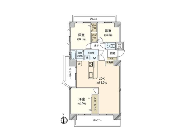 サンライズ港陽 間取図(平面図)